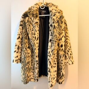 Zara Faux Fur Leopard Teddy